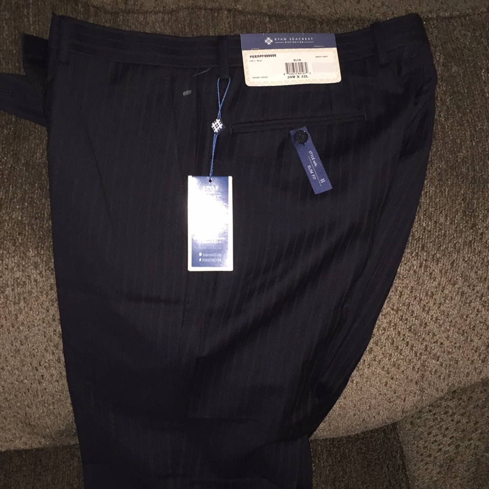 Ryan Seacrest Distinction NWT Navy Blue Pants